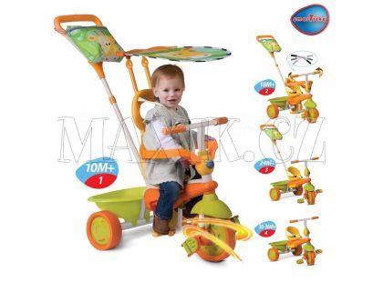Smart Trike Tříkolka Safari se slunečníkem zeleno-oranžová