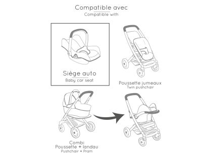 Smoby Autosedačka Maxi-Cosi pro panenky béžová Smoby Autosedačka Maxi-Cosi pro panenky béžová