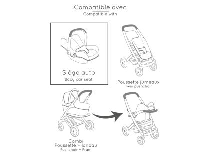 Smoby Autosedačka Maxi-Cosi pro panenky světle růžová Smoby Autosedačka Maxi-Cosi pro panenky světle růžová