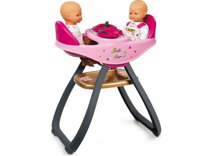 Smoby Baby Nurse Jídelní židlička pro panenky dvojčata - Poškozený obal