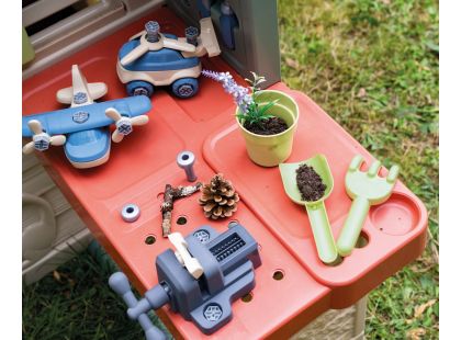 Smoby Domeček Life Nature s dílnou pro kutily