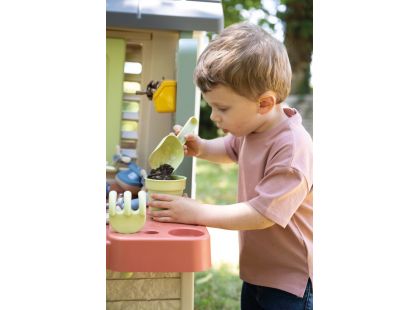 Smoby Domeček Life Nature s dílnou pro kutily