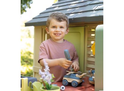 Smoby Domeček Life Nature s dílnou pro kutily