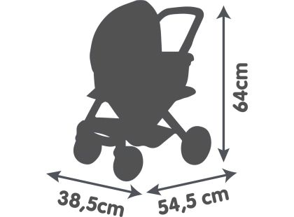 Smoby Kombinovaný kočárek Maxi Cosi pro panenky světle růžový
