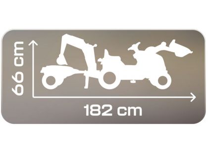 Smoby Šlapací traktor Builder Max s bagrem a vozíkem 710304