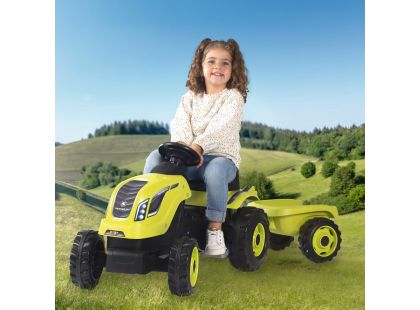Smoby Šlapací traktor Farmer XL zelený s vozíkem 710130
