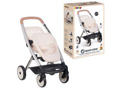 Smoby Sportovní kočárek pro panenky dvojčata Maxi Cosi béžový