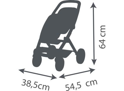 Smoby Sportovní kočárek pro panenky dvojčata Maxi Cosi béžový