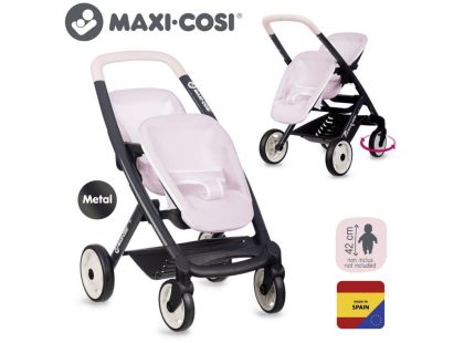 Smoby Sportovní kočárek pro panenky dvojčata Maxi Cosi sv. růžový