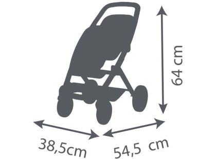 Smoby Sportovní kočárek pro panenky dvojčata Maxi Cosi sv. růžový