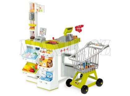 SMOBY Supermarket zelenobílý - POŠKOZENÝ OBAL