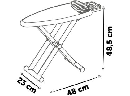 Smoby Tefal Žehlící prkno a žehlička se základnou