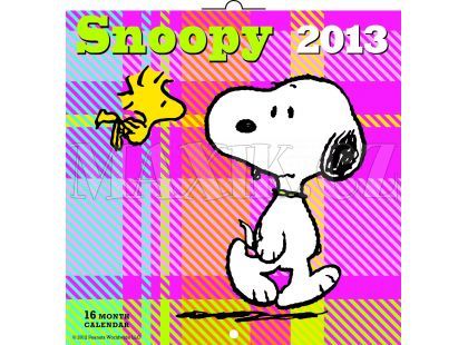 Snoopy, poznámkový kalendář 2013, 30 x 60 cm