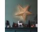 Solight LED dřevěná vánoční hvězda, závěsná, časovač, 20x LED, 65cm, 2x AA 2