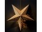 Solight LED dřevěná vánoční hvězda, závěsná, časovač, 20x LED, 65cm, 2x AA 4