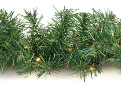 Solight LED vánoční girlanda s jehličím, 5m, 80x LED, časovač, 3xAA, IP44