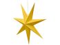 Solight LED vánoční hvězda zlatá, závěsná, časovač, 60cm, 20x LED, 2x AA 2