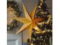 Solight LED vánoční hvězda zlatá, závěsná, časovač, 60cm, 20x LED, 2x AA 3