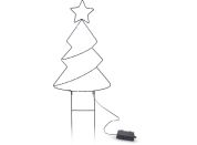 Solight LED venkovní dekorace vánoční stromeček, 85x LED, časovač, 68cm, 3x AA