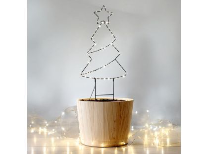 Solight LED venkovní dekorace vánoční stromeček, 85x LED, časovač, 68cm, 3x AA