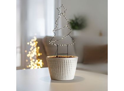 Solight LED venkovní dekorace vánoční stromeček, 85x LED, časovač, 68cm, 3x AA