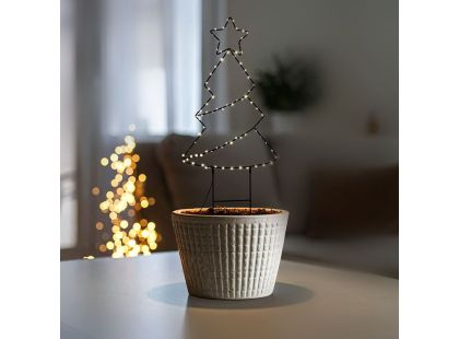 Solight LED venkovní dekorace vánoční stromeček, 85x LED, časovač, 68cm, 3x AA