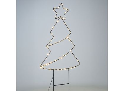 Solight LED venkovní dekorace vánoční stromeček, 85x LED, časovač, 68cm, 3x AA