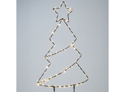 Solight LED venkovní dekorace vánoční stromeček, 85x LED, časovač, 68cm, 3x AA