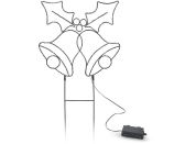 Solight LED venkovní dekorace zvonečky, 100x LED, časovač, 55cm, 3x AA