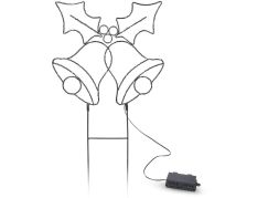 Solight LED venkovní dekorace zvonečky, 100x LED, časovač, 55cm, 3x AA