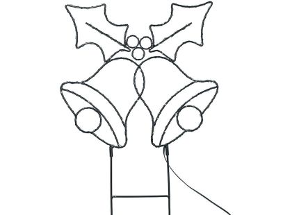 Solight LED venkovní dekorace zvonečky, 100x LED, časovač, 55cm, 3x AA