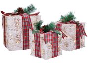 Solight Sada 3 LED vánočních dárků, 48x LED, IP44, 230V