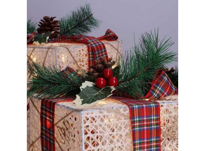 Solight Sada 3 LED vánočních dárků, 48x LED, IP44, 230V