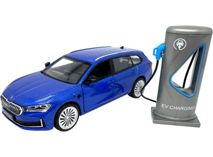 Sparkys 1:35 Škoda Superb IV Combi modré + nabíjecí stanice