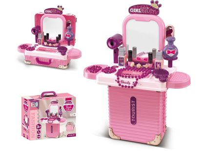 Sparkys 2v1 Malý kufr a kosmetický stolek se zrcadlem