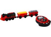 Sparkys BABU vláčky - RC Parní vlak - červený (se zvuky, světly a kouřovými efekty)