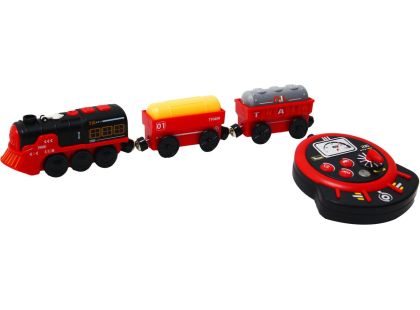 Sparkys BABU vláčky - RC Parní vlak - červený (se zvuky, světly a kouřovými efekty)