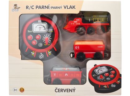 Sparkys BABU vláčky - RC Parní vlak - červený (se zvuky, světly a kouřovými efekty)