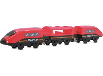 Sparkys BABU vláčky - Vlak Hasiči s vagóny na baterie