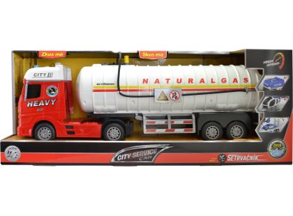 Sparkys CITY SERVICE CAR - 1:12 - Tahač s cisternou na zemní plyn (se zvukem a světly)