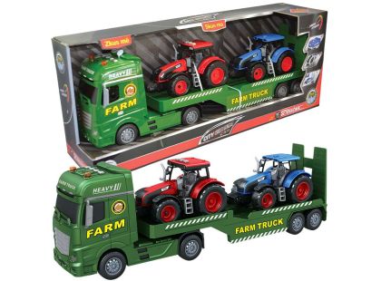 Sparkys CITY SERVICE CAR - 1:12 Farmářský tahač s vlekem a 2 traktory