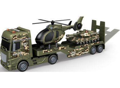 Sparkys CITY SERVICE CAR - 1:12 Vojenský tahač s vrtulníkem a tankem