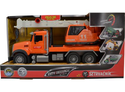 Sparkys CITY SERVICE CAR - 1:14 - Nákladní auto s jeřábem (se zvukem, světly a dalšími funkcemi)