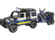 Sparkys CITY SERVICE CAR - 1:14 - Policejní auto s přívěsem a motorkou (se zvukem a světly)