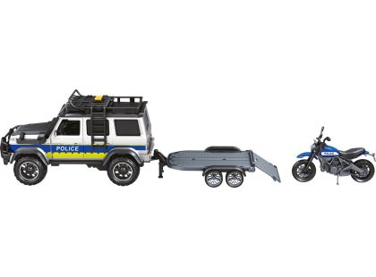 Sparkys CITY SERVICE CAR - 1:14 - Policejní auto s přívěsem a motorkou (se zvukem a světly)
