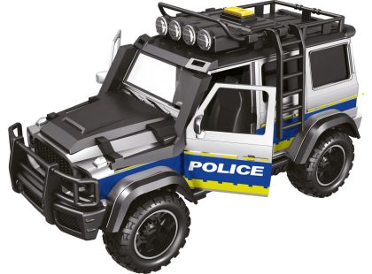 Sparkys CITY SERVICE CAR - 1:14 - Policejní auto s přívěsem a motorkou (se zvukem a světly)