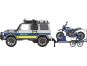 Sparkys CITY SERVICE CAR - 1:14 - Policejní auto s přívěsem a motorkou (se zvukem a světly) 7