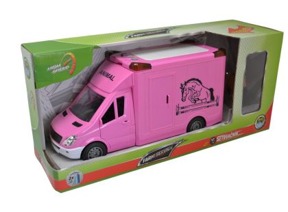 Sparkys CITY SERVICE CAR - 1:14 Transport koní - růžový