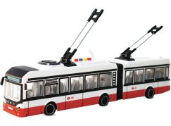 Sparkys CITY SERVICE CAR - 1:16 Kloubový trolejbus - červený na setrvačník se zvuky