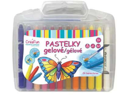 Sparkys CreaFun - Pastelky gelové 3v1 omyvatelné - sada 24 ks + štětec